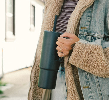 All Day Straw Cup in black