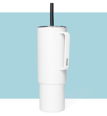 All Day Straw Cup in White