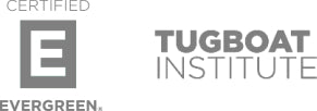 Certified Evergreen Certified Evergreen and Tugboat Institute Logos